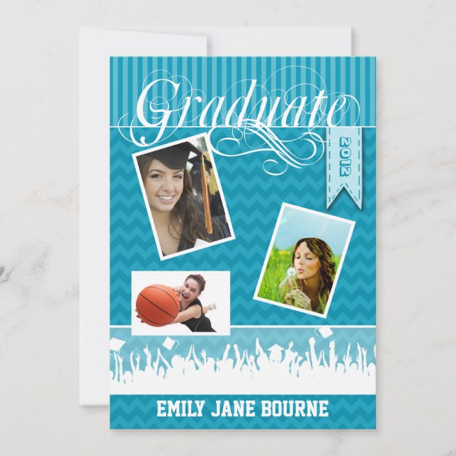 Anuncio Aqua Zig Zag Senior Picture Class of (Anverso)