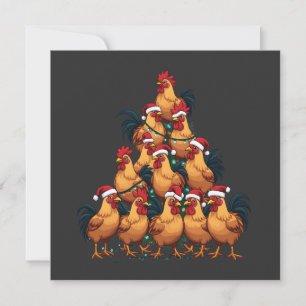 Anuncio Árbol de navidad de pollo Feliz Navidad Divertidas