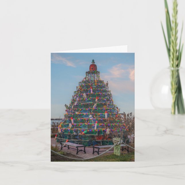 Anuncio Árbol de Navidad en el puerto de Block Island, RI (Anverso)