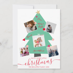 Anuncio Árbol de Navidad moderno de Feliz 5 collage de fot