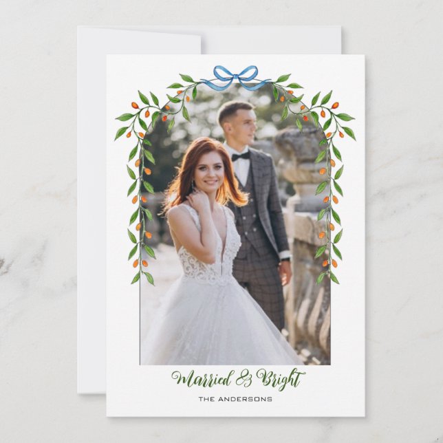 Anuncio Arch with Bow & Garland Christmas Photo  (Anverso)