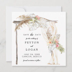 Anuncio Arco Boda Tropical Boho Salva La Fecha