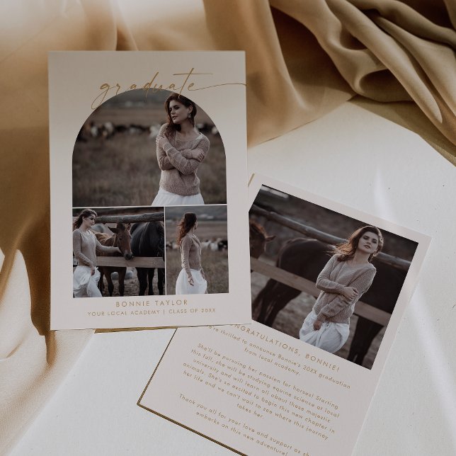 Anuncio Arco Boho moderno | Collage de fotos Cream Graduat (Subido por el creador)