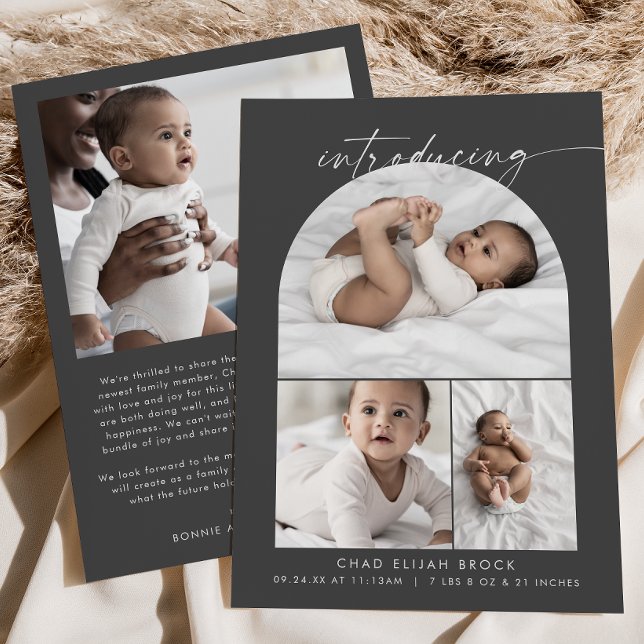 Anuncio Arco Boho moderno | Nacimiento de Collage de fotos (Subido por el creador)