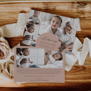 Anuncio Arco Boho moderno   Nacimiento multifoto de Salmon