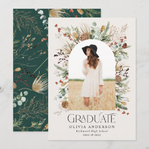 Anuncio Arco graduado 1 foto verde botánico moderno