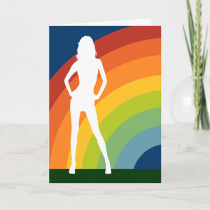 Anuncio arco iris gay grande que viene hacia fuera