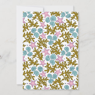 Anuncio Arrecife genométrica tropical de coral animal