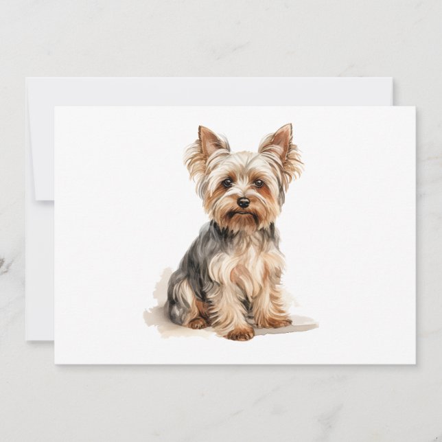 Anuncio Arte de Yorkshire Terrier con acuarela (Anverso)