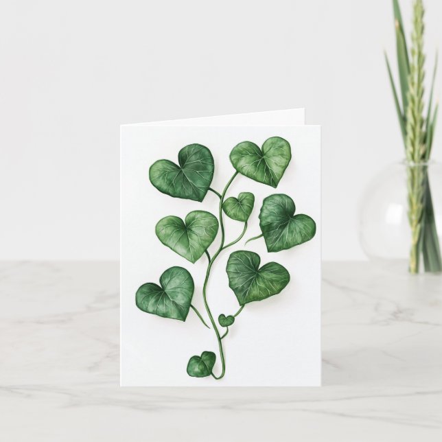 Anuncio Arte digital acuarela de corazones verdes (Anverso)