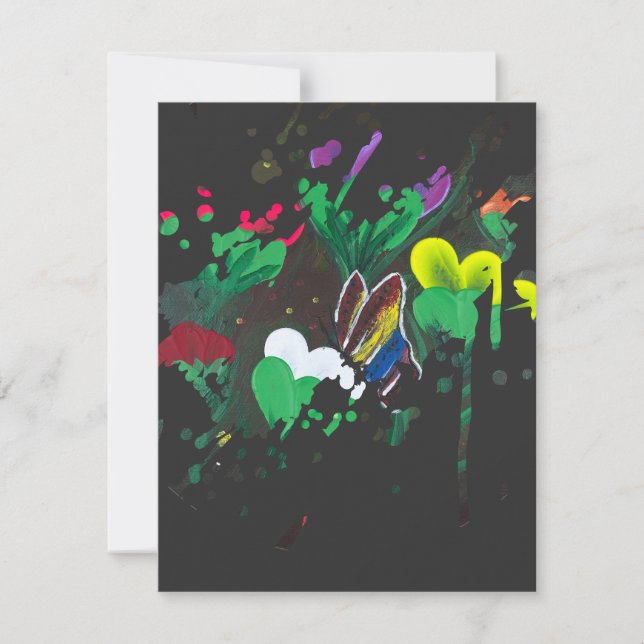Anuncio Arte hecho a mano - Flor de mariposa (Anverso)