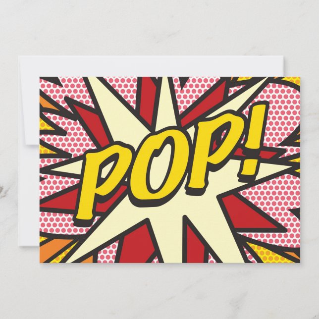 Anuncio Arte Pop de Cómic Retro Divertido para tu Mensaje  (Anverso)