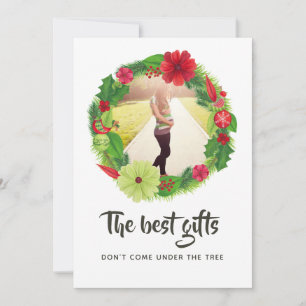 Anuncio Arte popular acuarela floral Navidad bebé esperado
