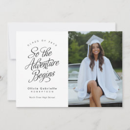 Anuncio Así Que La Aventura Comienza La Graduación Minimal