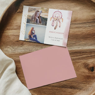 Anuncio Atrapa Sueños Rosa Boho Agrega tus Fotos Graduació