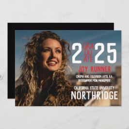 Anuncio Audaz Clase Moderna de Graduación de Foto 2025