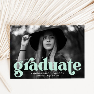 Anuncio Audaz Graduación de fotografía verde de la mimbre
