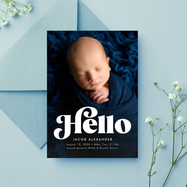 Anuncio Audaz retro hola linda foto azul (Subido por el creador)