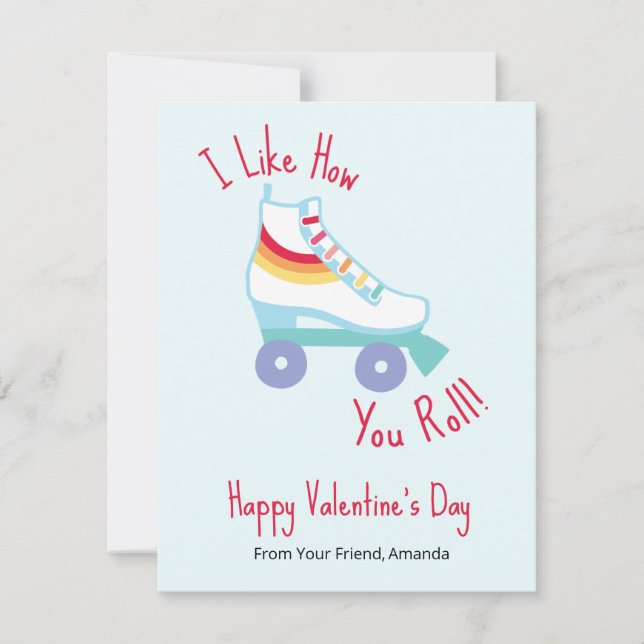 Anuncio Aula de esquí de arco iris retro Valentine (Anverso)