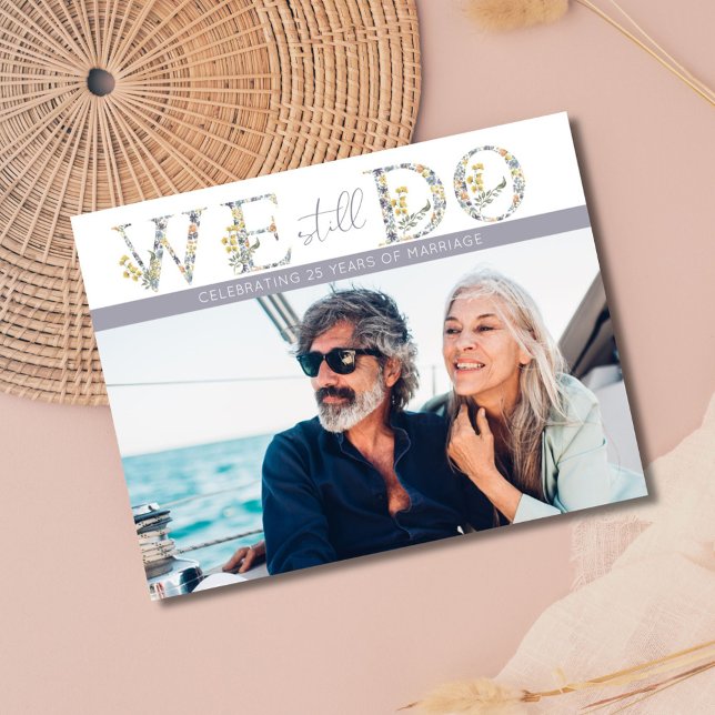 Anuncio Aún juramos que foto de renovación salva la fecha (We Still Do Vow Renewal Photo Save the Date)