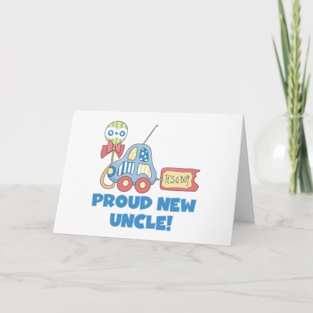 Anuncio Auto Orgulloso nuevo tío es un chico (Anverso)