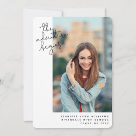 Anuncio Aventura moderna comienza foto de graduación