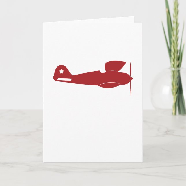 Anuncio Avión Rojo Retro (Anverso)