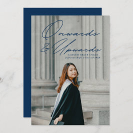 Anuncio Azul marino hacia adelante y hacia arriba 2 Gradua