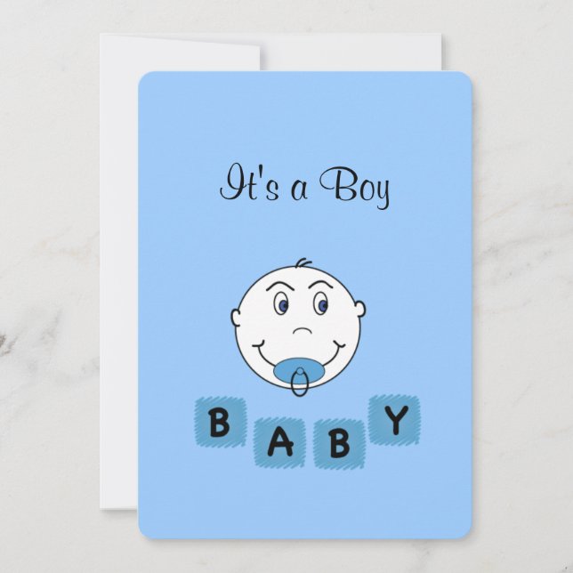 Anuncio Azul personalizado es un niño bebé (Anverso)
