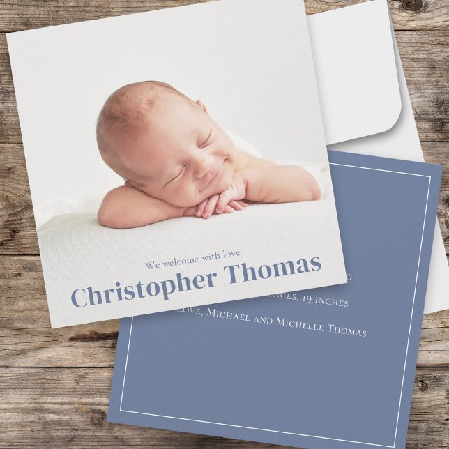 Anuncio Azul Simple Bebé Minimalista Mínimo Clásico Bonito (Subido por el creador)