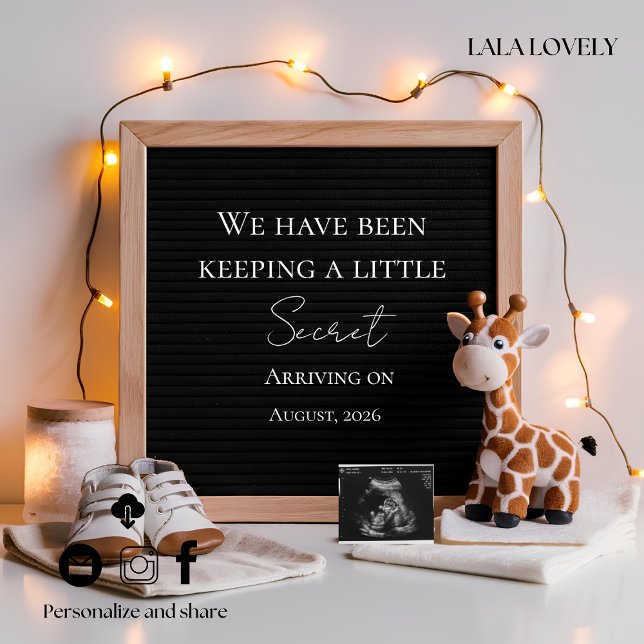 Anuncio  Baby Giraffe Neutral  pregnancy announcement card (Subido por el creador)