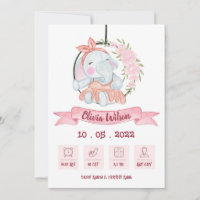 Baby Girl Birth Annoucement