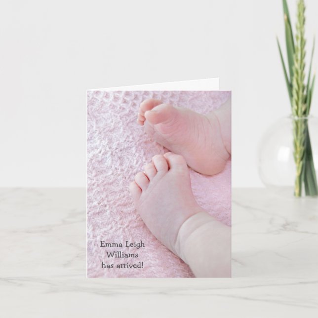Anuncio Baby Girl Birth Announcement (Anverso)