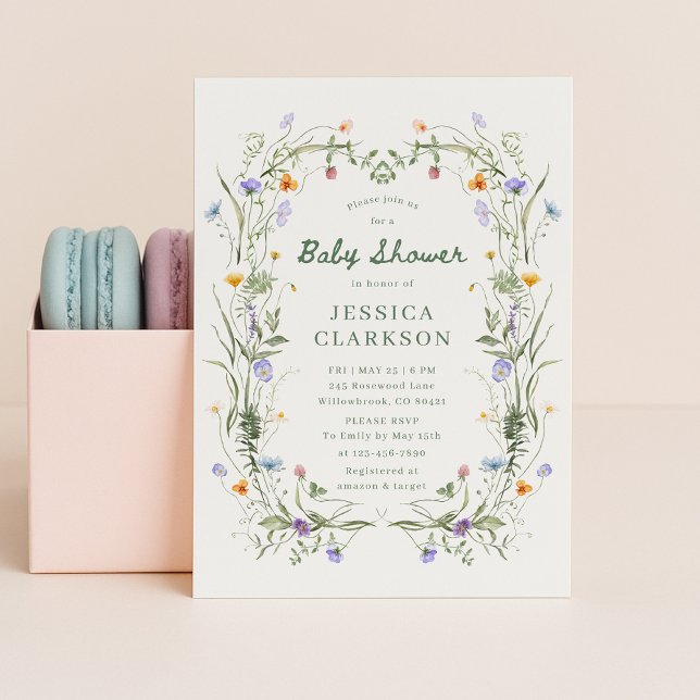 Anuncio Baby in Bloom Wildflower Baby Shower Invitation (Subido por el creador)