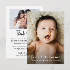 Anuncio Baby Photo Heart Modern Birth announcement small