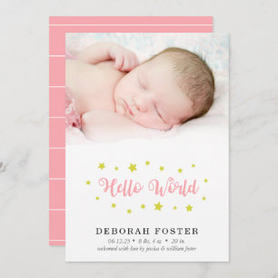 Anuncio Baby Photo Hello World Birth