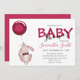 Anuncio Baby Shower de Balloon Rabbit Boy