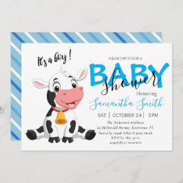 Anuncio Baby Shower de vaca macho
