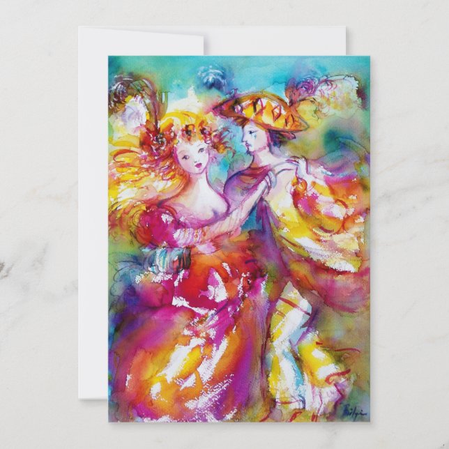 Anuncio BAILE DE CARNAVAL 2, azul rosa vibrante (Anverso)