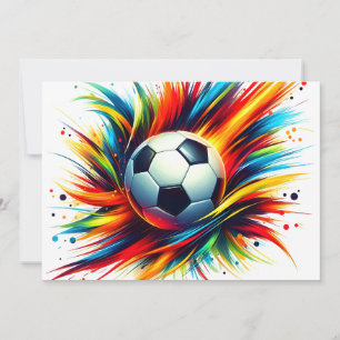 Anuncio Balón de fútbol futurista abstracto