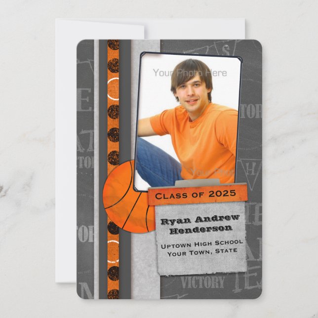 Anuncio Baloncesto, deportes, graduación de fotos (Anverso)