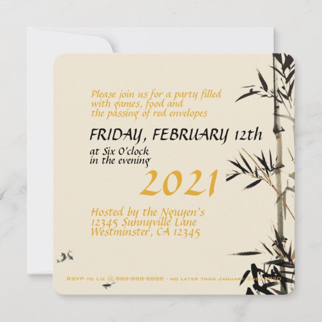 Anuncio Bambú pesca Fiesta vietnamita de Año Nuevo SFC (Anverso)