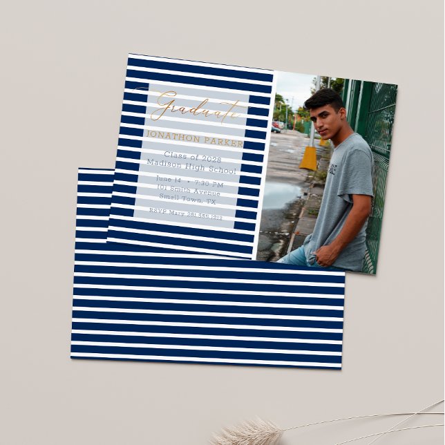 Anuncio Banda azul Añadir tu propia graduación de fotos (Subido por el creador)