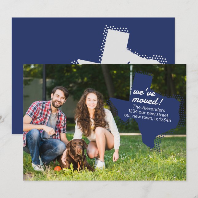 Anuncio Bandera Azul de Estado que hemos movido - Tejas en (Anverso / Reverso)