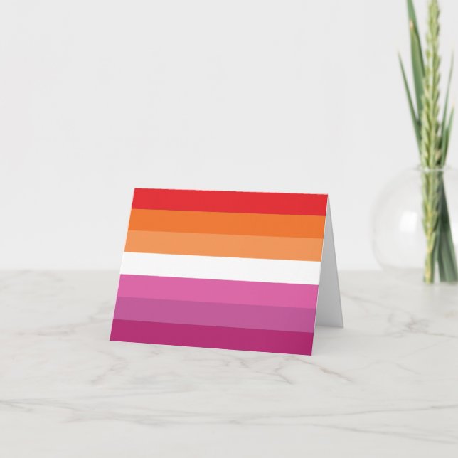 Anuncio Bandera de Orgullo Lesbiano (Anverso)