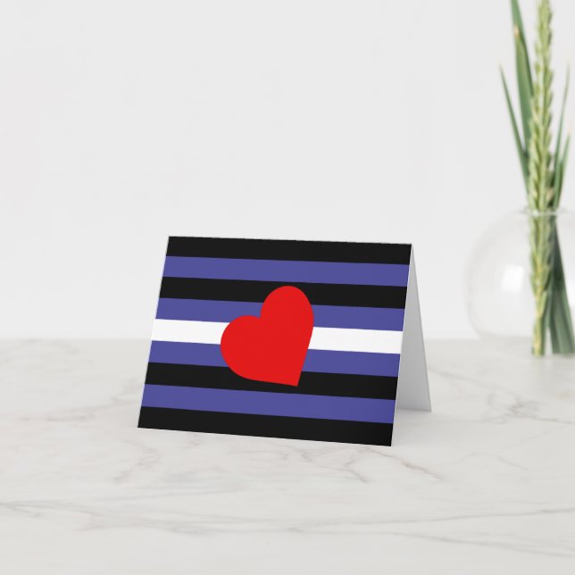 Anuncio Bandera y corazón del orgullo de cuero (Anverso)