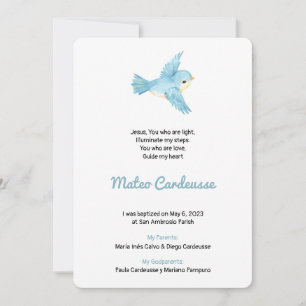 Anuncio Baptism and baptismal card