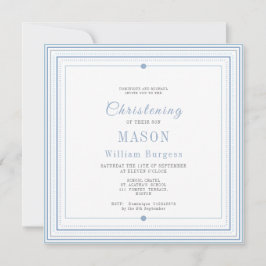 Anuncio Baptismo de la cristiandad azul guión simple moder
