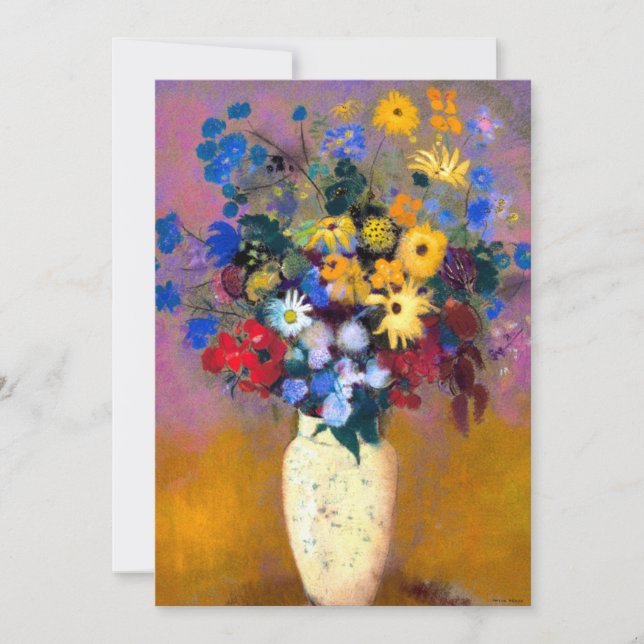 Anuncio Base blanca con flores Odilon Redon (Anverso)