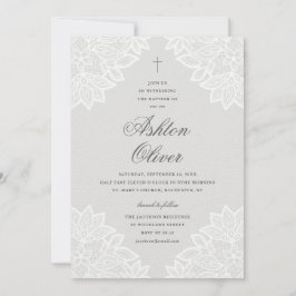 Anuncio Bautismo religioso y cristianismo vintage